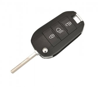 Carcasa cheie compatibila Peugeot Partner 3008 208 308 508 408 2008 307 4008 Citroen C3 C4, buton lumini foto