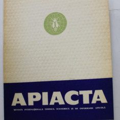 APIACTA , REVISTA INTERNATIONALA TEHNICA , ECONOMICA SI DE INFORMARE APICOLA , NR. 1 , 1988