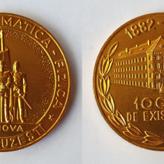 Liceul de matematica fizica Fratii Buzesti Craiova, placheta 1982, Medalie rara