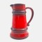 Ulcior Vaza Ceramica Rosie cu toarta 20 cm inaltime oala pentru Sos Germania anii &#039;70