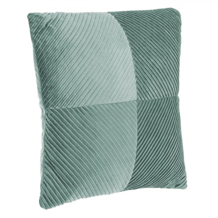 Pernă Decorativă, Velvet, Model Dungi, Verde Menta, 45x45cm