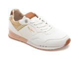 Pantofi sport PEPE JEANS albi, LS40024, din piele ecologica