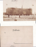 Portul( Galati)-Doc plutitor- militara WWI, WK1-foto Wichmann, Circulata, Printata