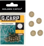 Bile Cauciuc GOLDEN CATCH Rubber Beads Kaki, 5mm, 24buc/pac