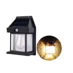 Lampa solara LED de perete cu senzor de miscare, 3 moduri de iluminare, lumina calda