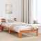 vidaXL Cadru de pat cu headboard Maro 90 x 190 cm Lemn masiv de pin 872634