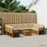 Cumpara ieftin Set de canapele de exterior 10 buc. 9-Locuri natural