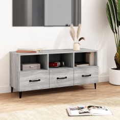 vidaXL Comodă TV, gri sonoma, 102x35x50 cm, lemn compozit
