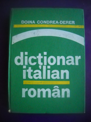 HOPCT DICTIONAR ITALIAN-ROMAN /DOINA CONDREA DERER-/ CARTONATA-1975 - 383 PAGINI foto
