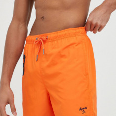 Superdry pantaloni scurti de baie culoarea portocaliu