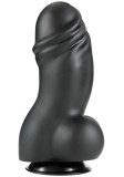 Dildo Fat Boys cu Ventuza, PVC, Negru, 27 cm
