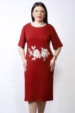 Cumpara ieftin Rochie de ocazie Zaya bordo - 50Marimea, Yves