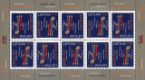 LITUANIA 2003 EUROPA CEPT - AFISE -Serie1 timbru in coala de10 (tete-Beche) MNH