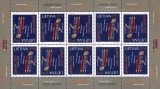 LITUANIA 2003 EUROPA CEPT - AFISE -Serie1 timbru in coala de10 (tete-Beche) MNH, Nestampilat