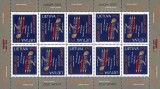 LITUANIA 2003 EUROPA CEPT - AFISE -Serie1 timbru in coala de10 (tete-Beche) MNH, Nestampilat