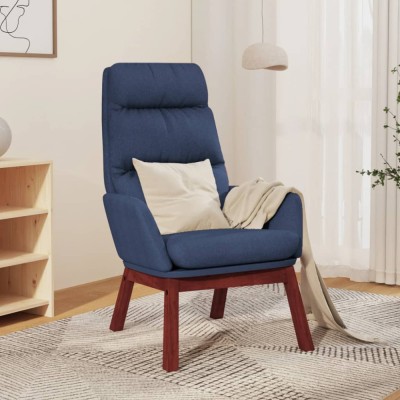 vidaXL Scaun de relaxare, albastru, material textil foto