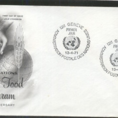 UN Geneva 1971 World food program Mi.17 FDC UN.064