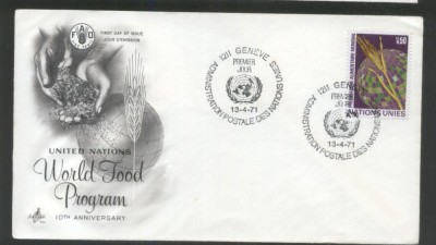 UN Geneva 1971 World food program Mi.17 FDC UN.064 foto