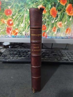 C. Demolombe, Traite du divorce Paris 1896, premiu primit de George Plastara 147 foto