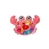 Jucarie interactiva pentru copii, Model crab, Plastic, cu lumini, 2 ani+, roz