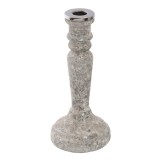 Cumpara ieftin Sfesnic lumanare polirasina gri vintage Antique &Oslash; 15 cm x 32 cm