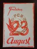 PM326N Material de propagandă comunistă, Trăiască 23 August și cu stema PCR