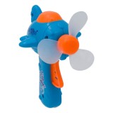 Ventilator manual de buzunar, Formă de avion, 11 cm, Albastru și portocaliu, CMCLASS