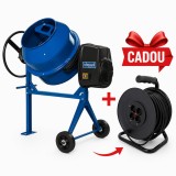 Betoniera Profesionala Scheppach MIX140, 140L, 550W, Roti Transport, Utilaj Constructii, Mixer Mortar Vopsea