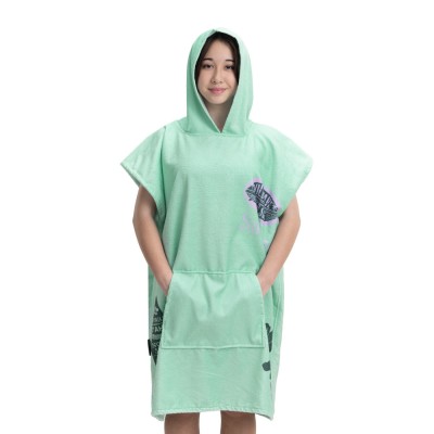 Poncho de baie pentru copii Homelevel, 8-13 ani, Multicolor, Bumbac organic, 54934.71.01 foto