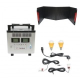 Statie portabila 2000W cu baterie LifePO4 2016Wh, 2 becuri led 3W si panou solar 200W