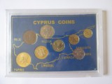 Cipru set 8 monede UNC in caseta din plastic