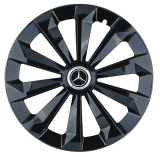 Cumpara ieftin Set 4 capace roti pentru Mercedes, model Fame Black, R16