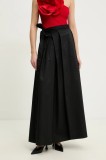 Answear Lab fustă din bumbac culoarea negru, maxi, evazati