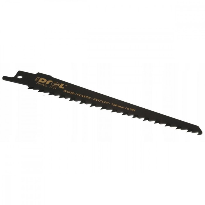 Panza, lama, fierastrau tip sabie, pentru lemn, HCS, 6 TPI, 150 mm, Drel