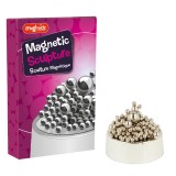 Set creativ de sculptura magnetica 3D cu bile metalice si baza