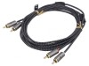 Cablu RCA Aurit 3m x2 Mufe, Goobay