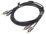 Cablu RCA Aurit 3m x2 Mufe, Goobay