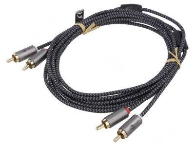 Cablu RCA Aurit 3m x2 Mufe foto