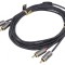 Cablu RCA Aurit 3m x2 Mufe