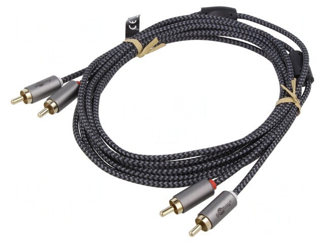 Cablu RCA Aurit 3m x2 Mufe