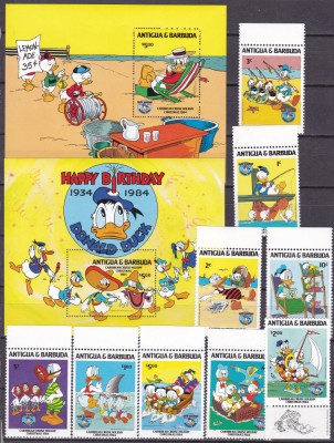 Antigua si Barbuda 1984 Disney Craciun MI 823-831 + 2bl.86,87 MNH foto