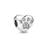 Cumpara ieftin Charm/talisman argint 925, JW1164, model inima si labuta, placat cu rodiu