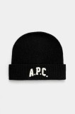 A.P.C. căciulă de l&acirc;nă bonnet axel culoarea negru, WVBDK.M25111