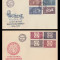1958 Romania - 2 FDC Centenarul marcii postale romanesti (dt), LP 463