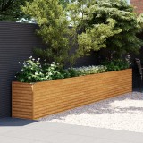 VidaXL Strat &icirc;nălțat de grădină, 482x50x69 cm, oțel corten