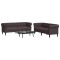 vidaXL Set canapele, 2 piese, maro &icirc;nchis, material textil