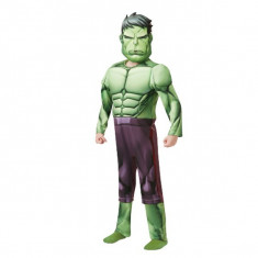 Costum Deluxe Hulk cu muschi pentru copii, Avengers War, 128 cm, 7 - 8 ani foto