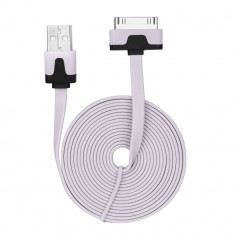 Cablu Date &amp;amp; Incarcare Plat APPLE iPhone 4 (30 Pini) - 2 Metri (Roz Pal) foto