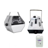 Cumpara ieftin Pachet Masina baloane, Lichid baloane 5 l si Mașină de fum cu telecomanda, DEPOX&reg;, argintiu