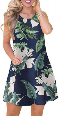 Femei Rochii de Vară Plajă Casual Tricou Plus Size Floral M&amp;acirc;necă Scurtă Loo foto